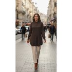 Invee Modal Kumaş Tunik 7254 Kahve - Kahverengi - 1