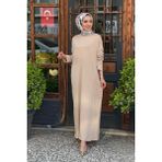 Invee Triko Elbise 7060 Camel - 1