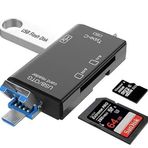 Inventix Seyahat USB Bellek Kartı Okuyucu Mikro ve Düzenli SD Kartlar Seyahat için - 6 in 1 Dizüstü Güvenli Dijital Evrensel Kompakt OTG Adaptörü