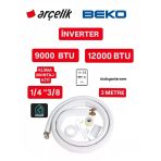 İnverter 9000 Ve 12000 Btu Klima Montaj Seti Kiti 1/4 - 3/8 3 Metre