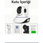 Invicta 360º Kablosuz Wifi Ip Kamera 1080P Full Hd Hareketli Kamera Gece Görüşlü Ev ve Bebek Izleme - Beyaz