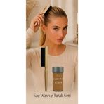invictus design Kadın Sleek Bun Saç Modeli Sıkı Ahşap Topuz Fırça Tarak Ve Saç Wax 2'li Set