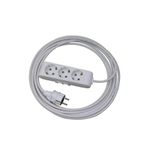 inwatt 15 Metre Topraklı Üçlü Grup Priz Uzatma Kablosu, 3x1,5 TTR, Çocuk Korumalı, Beyaz