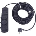 İNWATT 20METRE 3x 2.5mm 3 Lü Priz Elektrik Uzatma Kablosu Kapak Korumalı Kauçuk Priz - Çok Renkli