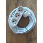 İNWATT 3x1.5 Ttr 10 Metre Çok Telli Beyaz Renk Topraklı Üçlü Grup Priz Seyyar Uzatma Kablosu - Çok Renkli