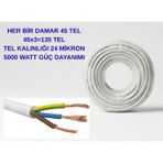 İNWATT 8 Metre Kaynak Makinesi,elektrikli Araç, Klima, Isıtıcı Elektrik Uzatma Ara Kablosu 3x2.5 Beyaz