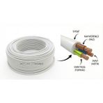 İNWATT Genel 3x2.5 Tam Kesit Cca Ttr Elektrik Uzatma Kablosu 50 Metre Beyaz