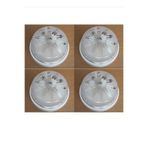 inwatt Tavan Glop Armatürü, Balkon Banyo Lambası, E27 Duylu, Plastik Mika Porselen, Set of 4, Beyaz Şeffaf