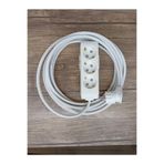 inwatt Viko 3'lü Grup Priz, 3 Metre, Topraklı, Gri, Bakır Kablo, 3500W