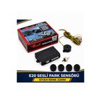 Inwells 22mm Sesli Park Sensörü 4 Lü Siyah Geri Vites Park Destek Sistemi Araç Park Sensörü Seti