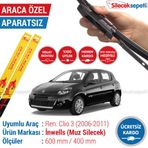 Inwells Renault Clio 3 2006-2011 Muz Silecek Takımı