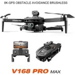İnwelt V168 Profesyonel 4K Gps Drone – 3 Kameralı, Engelden Kaçınma Özellikli - Siyah