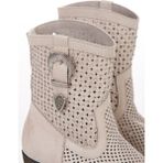 İnyola Shoes 8013 Kadın Hakiki Deri Yandan Tokalı Yazlık Bot Taş Rengi
