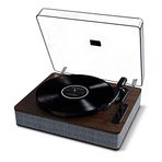 ION Audio Luxe LP – Hoparlörlü Bluetooth plak çalar, USB dönüştürme, tam boyutta, otomatik durdurma, kulaklık çıkışı, 3 hız