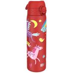 Ion8 - Paslanmaz Çelik İnce Suluk - Kırmızı Unicorn - 600 ml - Sızdırmaz