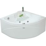 İowa Oturmalı Oval Jakuzi 120x120, h:55 Romantic Hidromasaj Sistemli Küvet (Gövde + Metal ayak + Ön panel)