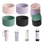 IOXXL Su Şişesi için 4 Adet Silikon Bardak Botları Stanley Hydro Flask Yeti Basit Modern Owala 2.8-3 inç Genişlik Alt Koruyucu Kapak Kılıfı (4 Renk)