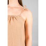İP ASKILI MİNİ ELBİSE Camel L/XL