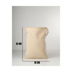 İp Büzgülü Çanta 10 x 15 Cm Ham Bez Kese