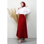 Ip Detay Krep Etek Bordo - 44