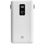 İp-T100c 10000Mah Lightning+Micro+Type C Kablolu Powerbank Beyaz Lcdli