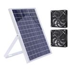 IP65 Hava Durumu Geçirmez Güneş Paneli Fan Kiti, Pet House Dışarı - Çift Fan Güneş Egzoz Alımı
