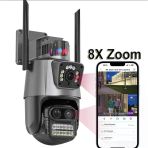 Ip66 Su Geçirmez 9Mp Çift Lensli 8X Zomlu Wifi Ptz Pollis Çakarlı Güvenlik Kamerası