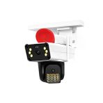 Ip66 Su Geçirmez Wifi Ptz 6Mp Full Hd Çift Lens Hareket Sensörlü Alarmlı Ip Kamera Beyaz