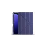 iPad 10.2 (8.Nesil) Uyumlu Kalemlikli Premium Standlı Katlanabilir Uyku Modu Özellikli Tablet Kılıfı Lacivert