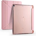 iPad 10.2 (9.nesil) Uyumlu Standlı Tablet Kılıfı + Bluetooth Klavye Mouse Set - Toz Pembe