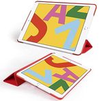 iPad 10.2" inç 8.Nesil 2020 Fuchsia Smart Cover Standlı 1-1 ile Uyumlu Kılıf Flip Smart Akıllı Tablet ile Uyumlu Kılıfı Pembe