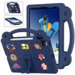 iPad 10. 2022 10,9 inç için Tablet Kılıfı, Çocuklar Dostu Kendin Yap Karton Sevimli Bebek, Saplı Stand Hafif EVA Köpük Tam Koruma Darbeye Dayanıklı Kılıf Lacivert