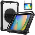 iPad 10,2 inç 2019/2020 / 2021 (7/8/9 Nesil) Ağır Hizmet Tipi Kılıf Darbeye Dayanıklı Kılıf HYDLSSA (5) için Uyumlu/Yedek