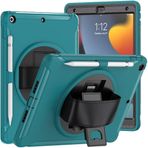 iPad 10,2 inç 2019/2020 / 2021 (7/8/9 Nesil) Ağır Hizmet Tipi Kılıf Darbeye Dayanıklı Kılıf HYZZXA (4) ile uyumlu/Yedek