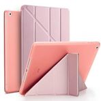 iPad 2 3 4 ile uyumlu Kılıf Trifolding Arkası Silikon Smart A1395 A1396 A1397 A1416 A1430 A1403 A1458 A1459-460 Rose Gold