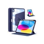 iPad Air 10.9 2022 (5.Nesil) Uyumlu 360° Dönebilen Standlı Pino Tablet Kılıfı Lacivert