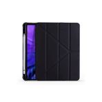 iPad Air 10.9 2022 (5.Nesil) Uyumlu Kılıf Kalemlikli Katlanabilen Standlı Akıllı Tablet Kılıfı Siyah