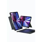 iPad Air 11 2024 A2902 - A2903 ile Uyumlu Fuchsia Touch Pad Bluetooth Klavyeli Standlı Mıknatıslı Kılıf