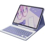 iPad Air 11 (2024) Kılıf KC01 Smart Klavyeli Tablet Kılıfı - Derin MOR-(5796)