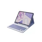 İpad Air 11 (2024) Uyumlu Kılıf Kc01 Smart Klavyeli Tablet Kılıfı - Derin Mor