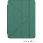 iPad Air 11 Inç 6. Nesil Uyumlu Kalem Bölmeli Akıllı Trifolding Tablet Kılıfı - Koyu Yeşil