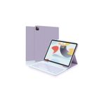 iPad Air 11 inç M2 Çipli 2024 6. Nesil Uyumlu Klavyeli Stand Özellikli Renkli Tablet Kılıfı Lila