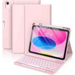 iPad Air 11 Uyumlu 4/5/6 Nesil M2/M3 2025 Klavyeli Tablet Kılıfı Pembe