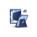iPad Air 13 2025 M3 Çip Uyumlu 360° Dönebilen Yatay Dikey Standlı Fuchsia Pino Tablet Kılıfı - Lacivert