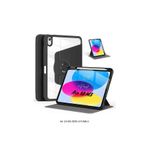 iPad Air 13 2025 M3 Çip Uyumlu 360° Dönebilen Yatay Dikey Standlı Fuchsia Pino Tablet Kılıfı - Siyah