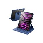 iPad Air 13 inç 2024 360 Derece Dönebilen Standlı Pino iPad Tablet ile Uyumlu Kılıfı Lacivert