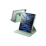 iPad Air 13 inc 2024 Uyumlu 360 Derece Dönebilen Yatay Dikey Stand Özellikli Pino iPad Tablet Kılıf Yeşil