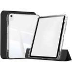 iPad Air 13 Uyumlu M2/M3 Airbagli Manyetik Ayrılabilen Fuchsia Sliding Tablet Kılıfı Siyah