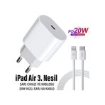 İpad Air 3. Nesil Uyumlu Hızlı Şarj Adaptörü 20W Ve Şarj Kablosu 20W - Hızlı