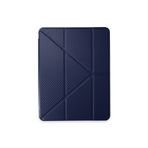 iPad Air 5 (2022) Uyumlu Renkli Karbon Trifolding Kalem Bölmeli Tablet Kılıfı - Lacivert
